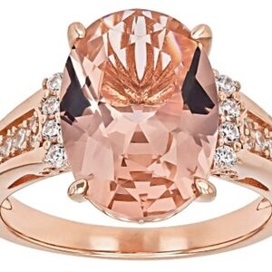 Peach Morganite Ring/ Size 8